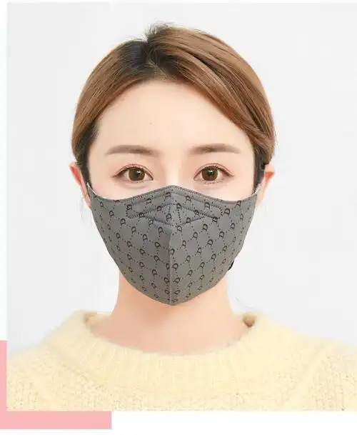 3d立体口罩女秋冬季保暖防寒加大加厚透气个性冬天口罩时尚韩版潮字母
