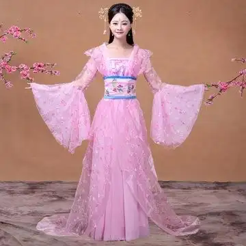 古装贵妃服装唐朝女贵妃皇后公主汉服拖尾舞台影楼服饰演出服装春