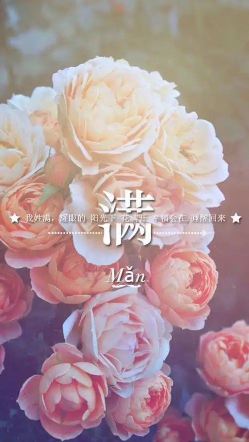 手机壁纸姓氏壁纸我姓满