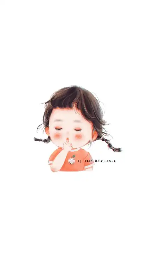 萌系小可爱手绘手机壁纸图片