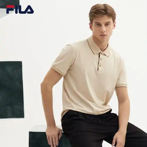 fila斐乐官方男子短袖polo衫2021年秋季新款运动商务polo上装