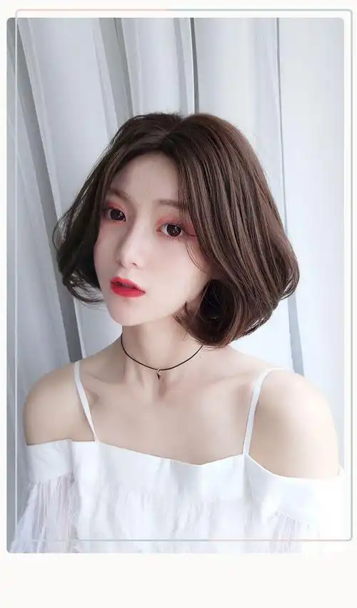 假发女中分短发 内扣bobo头梨花卷整顶全头假发套蓬松自然波波头 你