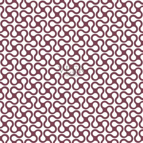 曲线几何简单无缝图案