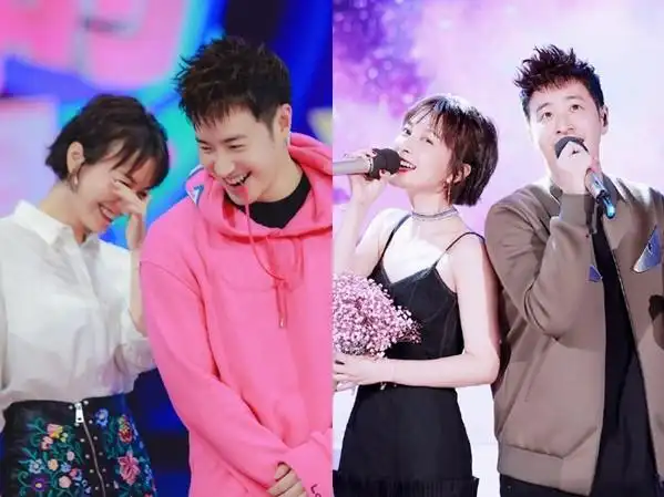 潘玮柏狂撩吴昕.(图/翻摄《快乐大本营》微博)