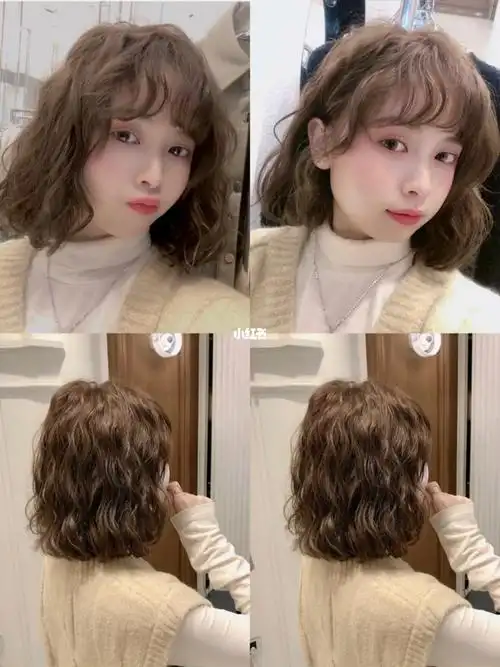 减龄_短发女生_卷发_发型_中短发_新田360广场(郑州国贸店)攻略_烫发