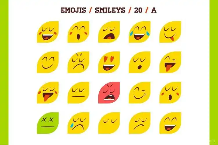 100个emoji笑脸表情符号图标素材集合包