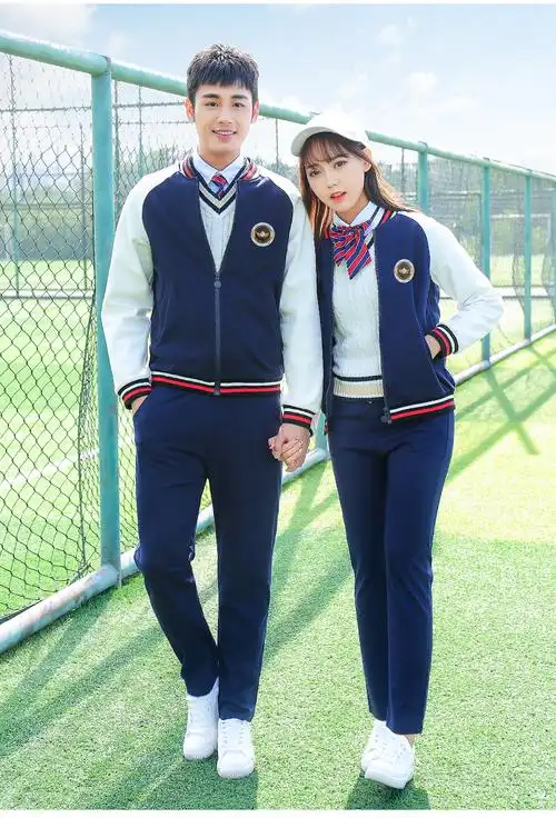 校运会中学生校服套装学院风韩国初中高中生英伦班服秋季运动会棒球服
