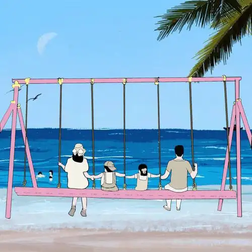 头像  #亲子头像 #背景图  #文案#手绘头像  #手绘 #一家四口  #家