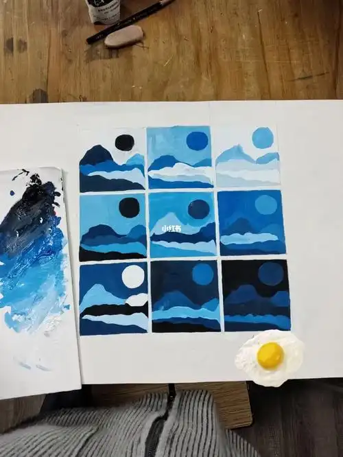 九宫格 色彩课作业