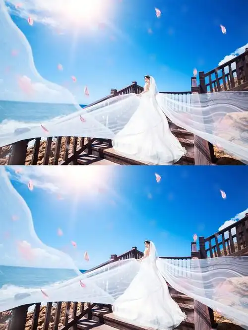 相信我海景婚纱照这样拍真的好美三亚旅拍