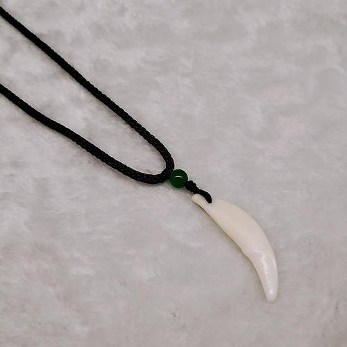 红绳黑狗牙吊坠项链真品藏獒牙齿挂件狼牙形男女项链饰品