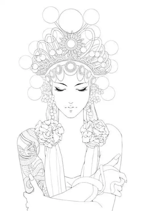 [email protected] 的简笔画画法 q版京剧花旦的简笔画帮朋友幻得