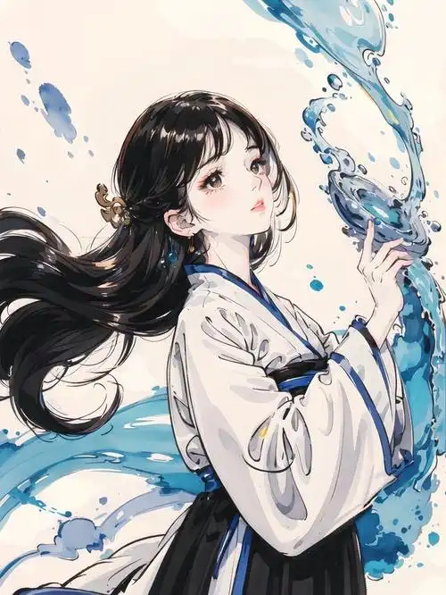 二次元水墨汉元素