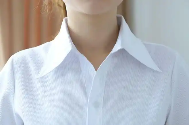 包邮白衬衫女修身收腰v领隐条纹衬衣短袖职业装ol长袖工作服粉色-淘宝
