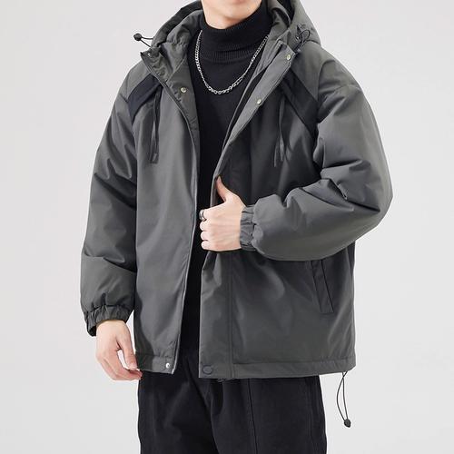 工装棉服男款冬季加厚男装连帽外套夹克男生保暖棉衣大码冬装衣服