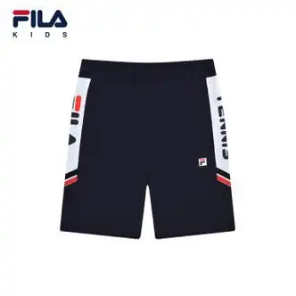 斐乐fila梭织五分裤2022夏季新款男童小童速干运动薄rd宝蓝fnv105cm