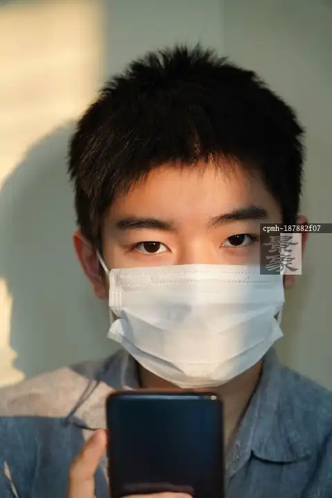 图片标题:     戴口罩的男孩看手机 图片编号:     cpmh-187882f07