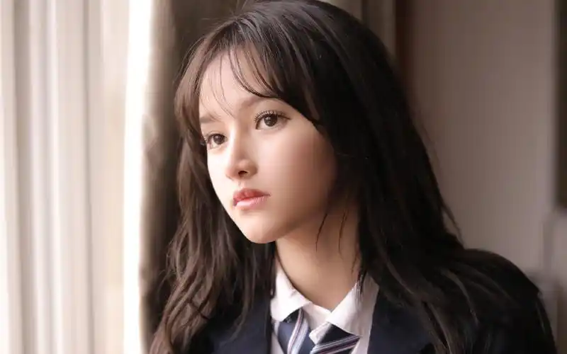 清纯甜美美女学生妹高清桌面壁纸