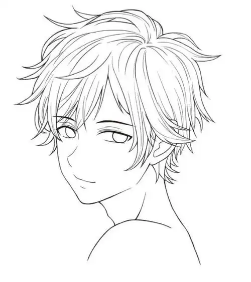 小哥哥们的动漫头像线稿发型参考收藏留着练习啦手绘匠我们爱画画一起