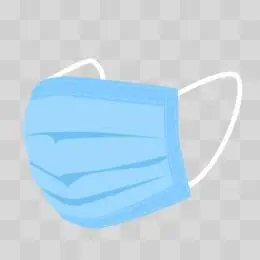 手绘卡通一次性口罩免抠元素