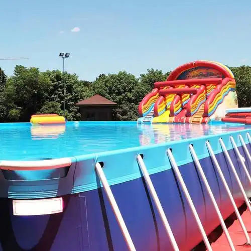 支架游泳池厂家移动水上乐园价格大型儿童戏水池工程工地蓄水池