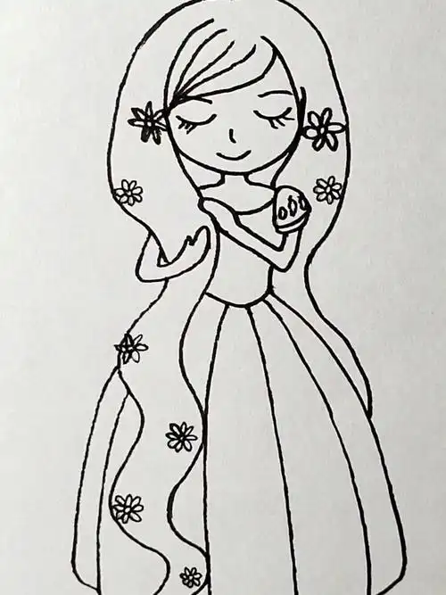 姐画的长发公主pk我画的,你更喜欢哪个?