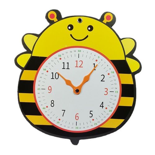 学前班幼儿园启蒙氏数学教具钟表儿童认识时间纸板时钟面模型加大