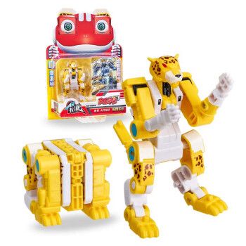 快乐酷宝3超变q变合体变形玩具机器人套装组合赤焰蛙宝 4寸q变吸塑装