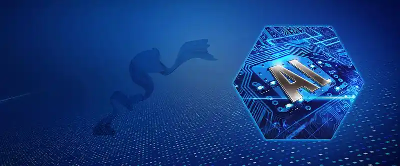 蓝色智能ai时代电子科技banner海报