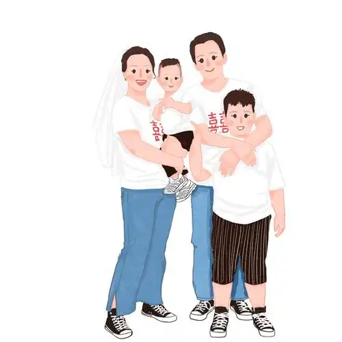 卡通头像全家福定制