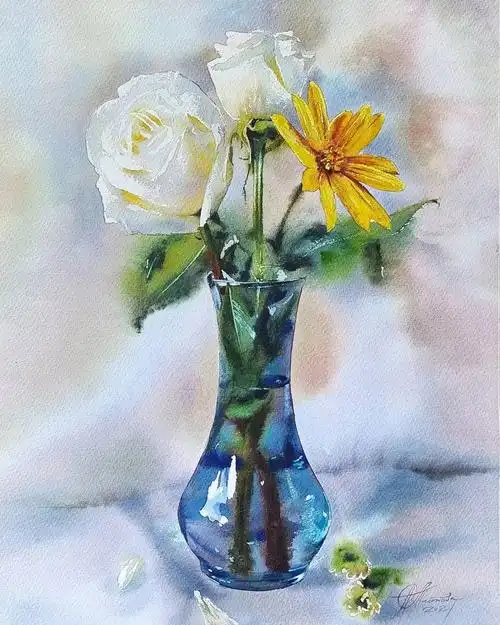 画家笔下超灵动,精致的静物水彩,意境十足,绘画风格值得一学! - 元艺