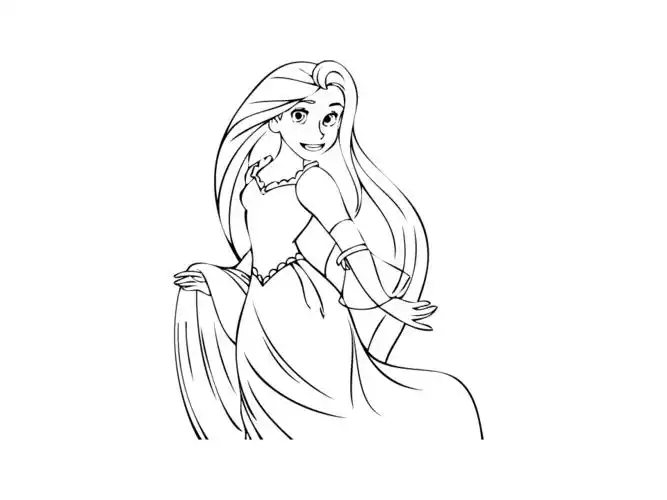 长发公主怎么画