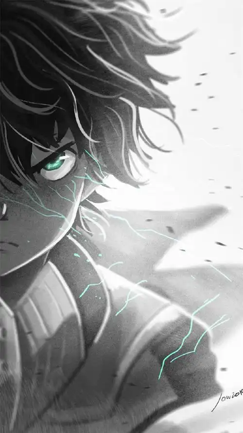 我的英雄学院黑白高清手机壁纸.欢迎继续关注美桌网win4000.