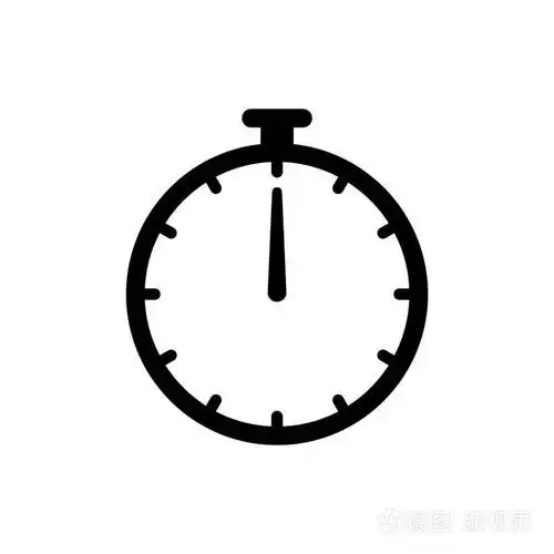 定时器时钟图标 ui 简单样式平面插图