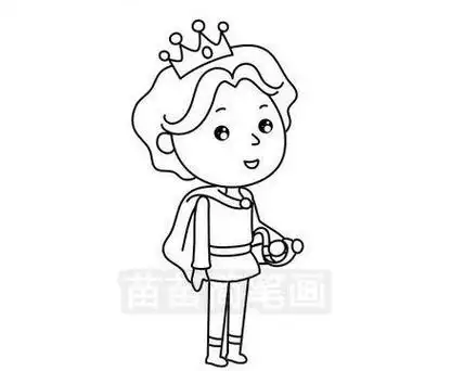 白马王子简笔画就完成啦彩色可爱白马王子简笔画步骤简单又帅白马王子