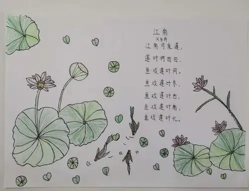 古诗配图,丰富了诗句,充实了画面