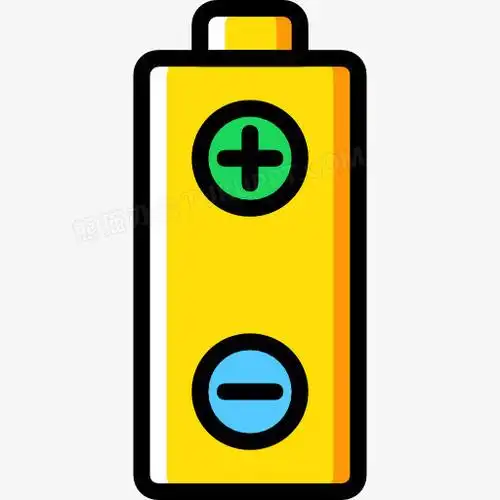 本作品全称为《彩色卡通风一节立起来标有正负极的电池元素》,在整个