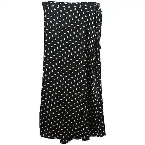 半身裙夏女2018新款一块布半身长裙一片式雪纺系带高腰波点a裙子