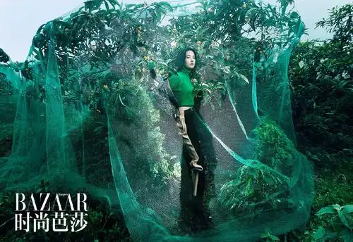 杂志时尚芭莎harpersbazaar七月刊刘亦菲完整内页9p影楼