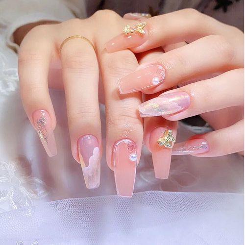 孜甲花新娘甲定制穿戴美甲光疗高端奢华结婚甲贴片大气手工假指甲成品