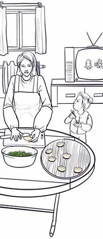 包饺子的简笔画 包饺子的简笔画图片