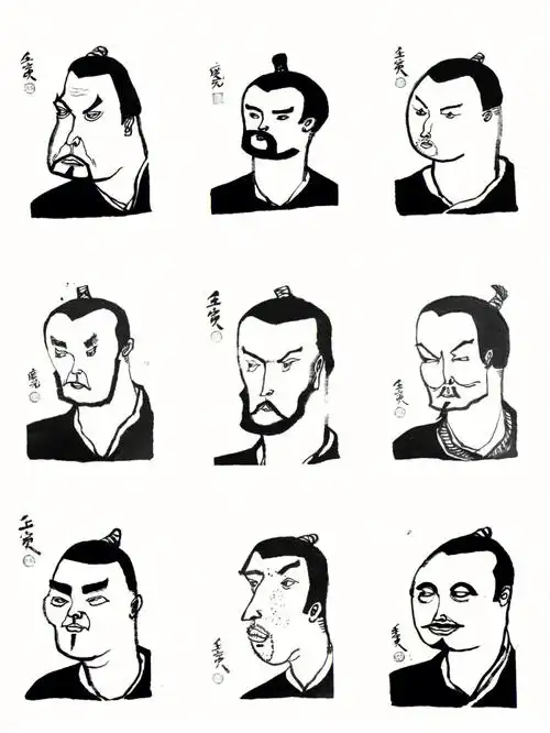 古意人物造像有胡子的