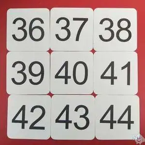 数字卡片学数字1-到100卡片无图数字卡108幼儿童早教无图数学卡认