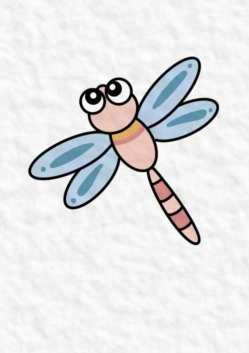 蜻蜓简笔画教程来啦#简笔画 #一学就会系列 #动物  - 抖音