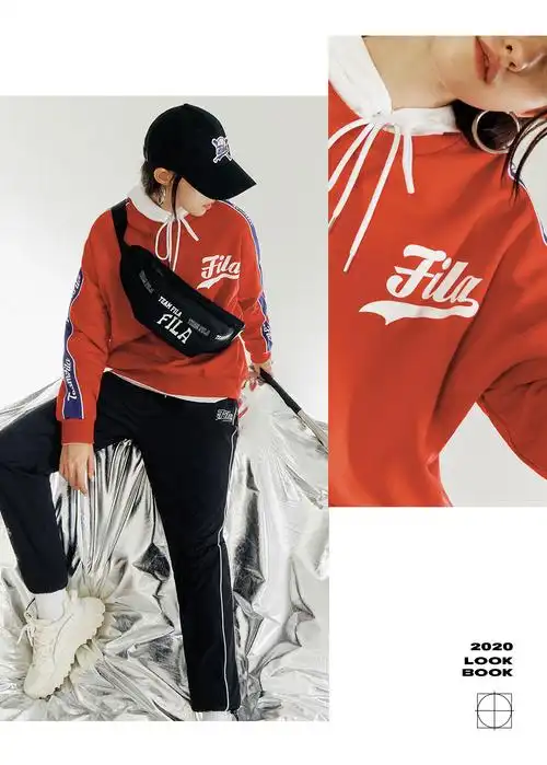 fila fusion斐乐潮牌女子套头卫衣2020冬季新款侧条纹宽松卫衣t11w04