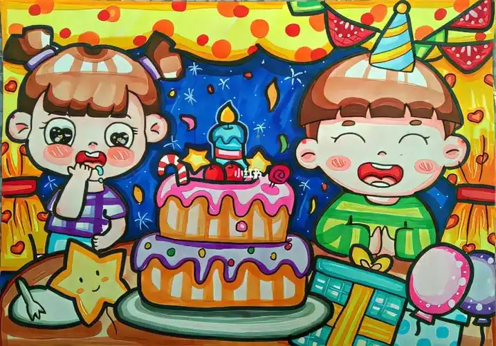 我的生日 #儿童画 #创意儿童画 #touchmark