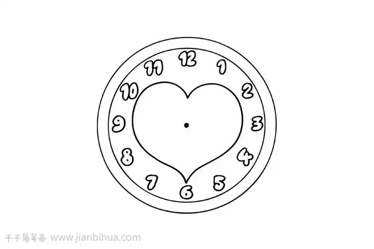 时钟简笔画图片
