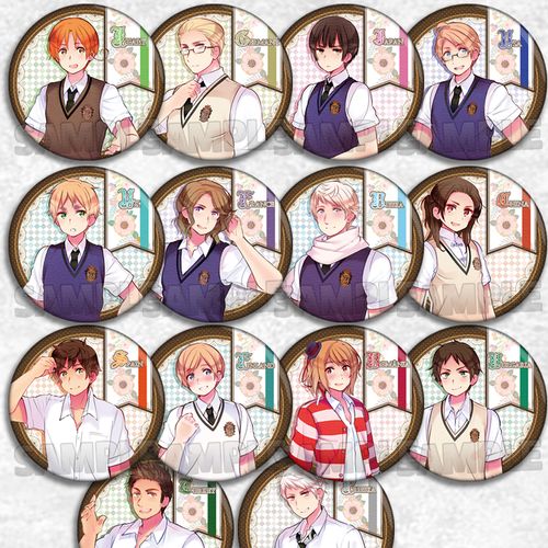 黑塔利亚动漫徽章胸章二次元周边吧唧挂件俄罗斯中国日本美国英国