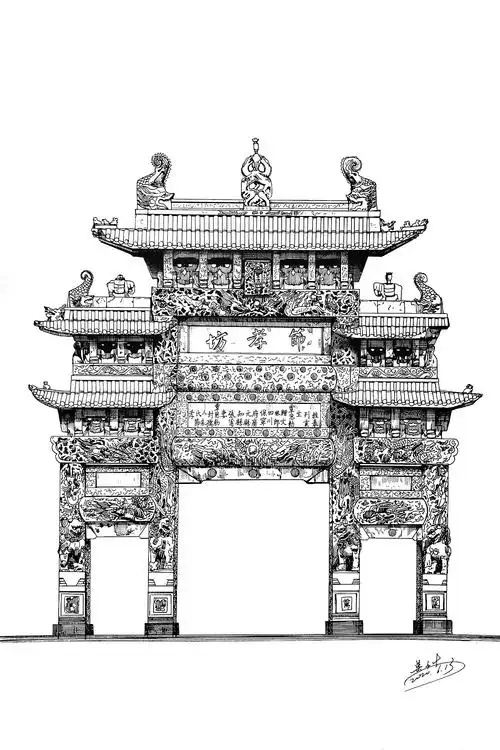 古建筑手绘 - 原创作品 - 站酷(zcool)