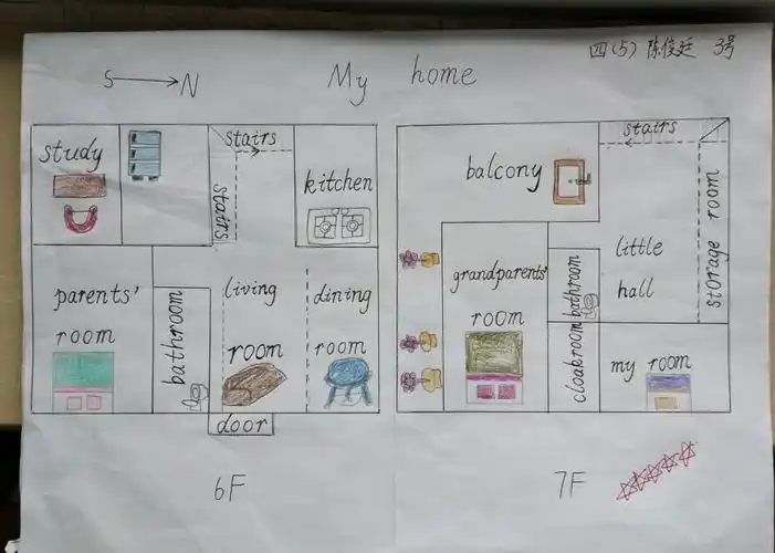 四(5)班主题作业――my home